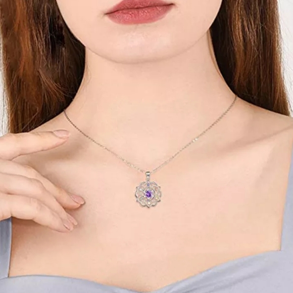 Lotus Pendant Necklace - Picture 6 of 7